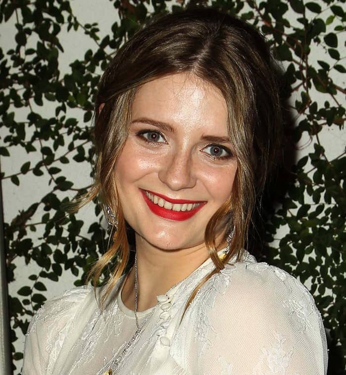Mischa Barton center-parted her hair for the Fire and Ice Gala Benefiting Fresh2o