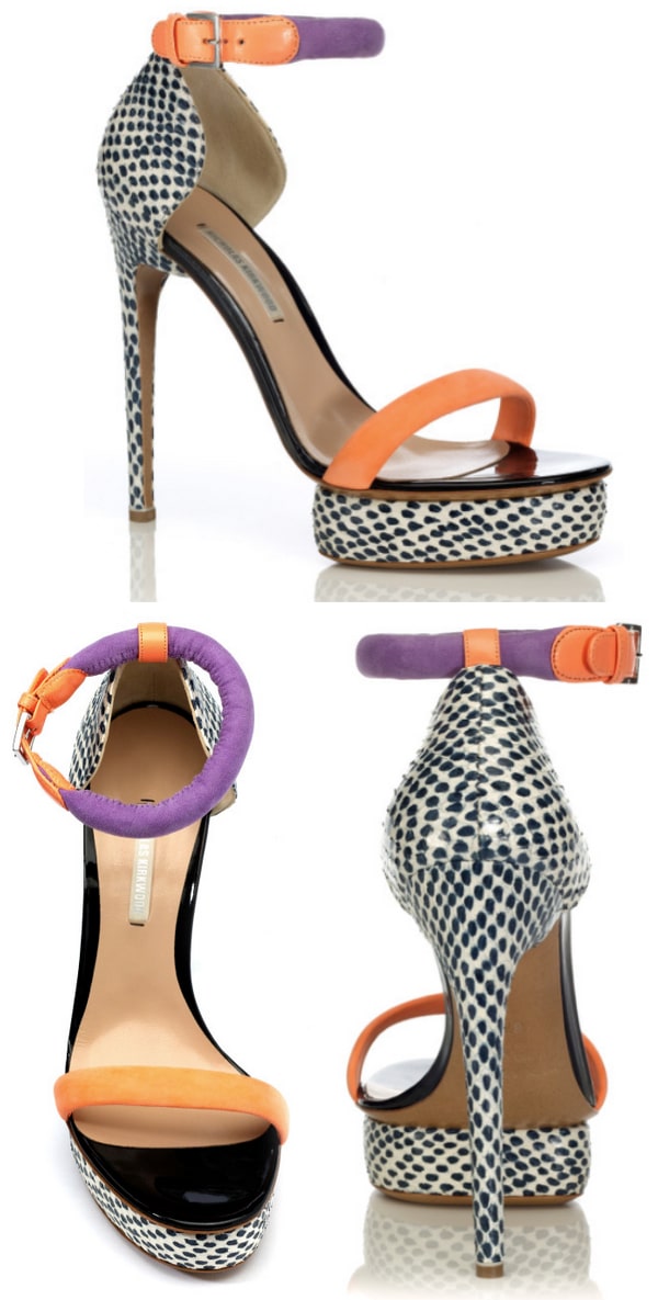 Nicholas Kirkwood Blue Pois Sandals