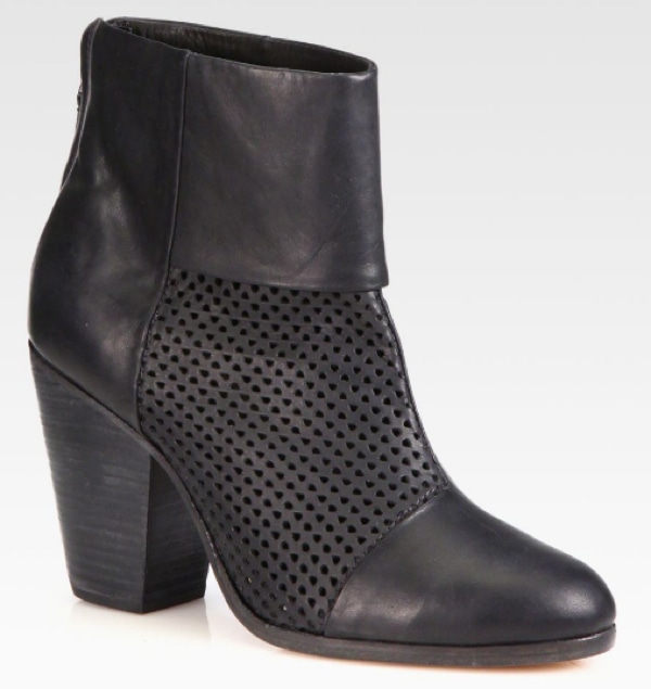 Rag Bone Classic 'Newbury' Perforated Leather Ankle Boots