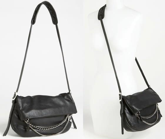 Jimmy Choo "Biker-Small" Leather Crossbody Bag in Black