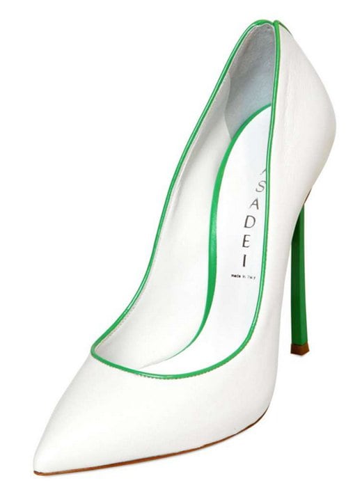 Casadei "Blade" Pumps in White/Green