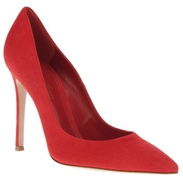 Gianvito Rossi Red Suede Pumps