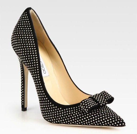 Jimmy Choo "Maya" Studded Bow Pumps