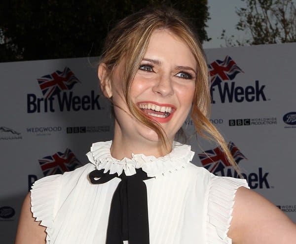 A joyous moment captured: Mischa Barton laughing at the BritWeek 2013 celebration in Los Angeles