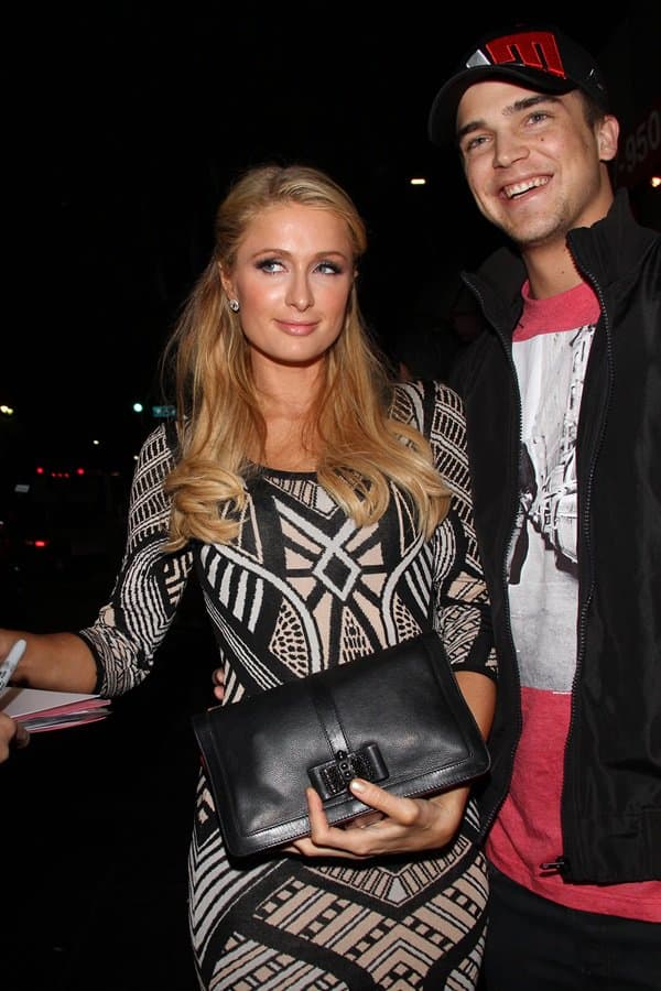 Paris Hilton and River Viiperi at New York Fashion Week's Marlon Gobel show