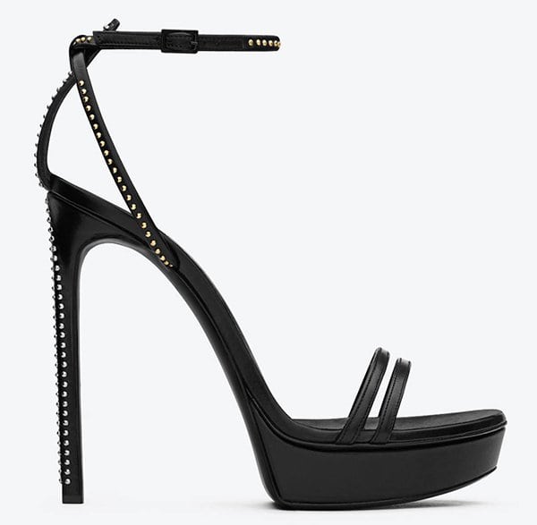Studded Saint Laurent Signature 'Janis' Sandals