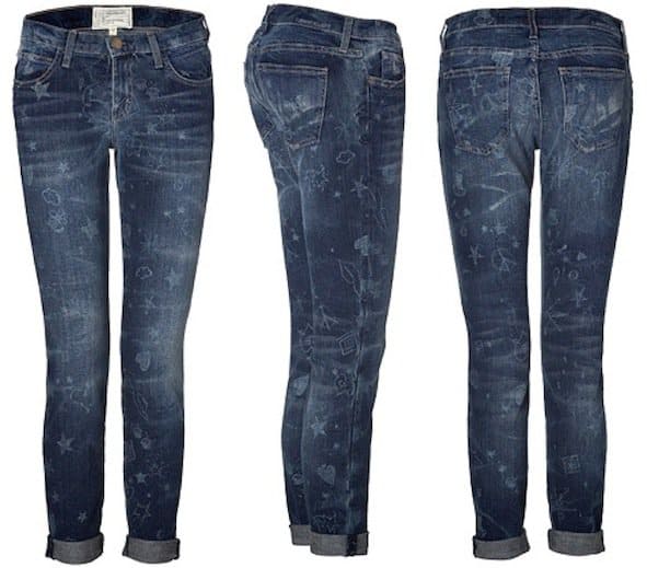 Current/Elliott "Write On" Skinny Jeans in Blue
