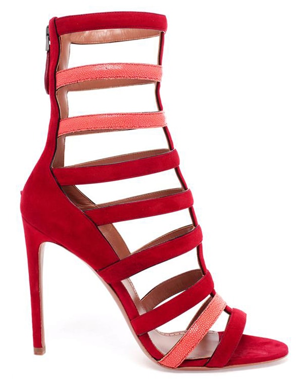 Azzedine Alaïa Suede and Stingray Strappy Sandals