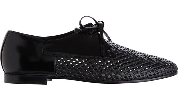 Balenciaga Perforated Derby Shoes in Black Balenciaga Perforated Derby Shoes in Black