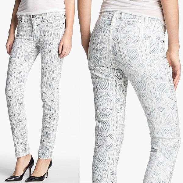 Current/Elliott "The Ankle Skinny" Jeans in Crochet