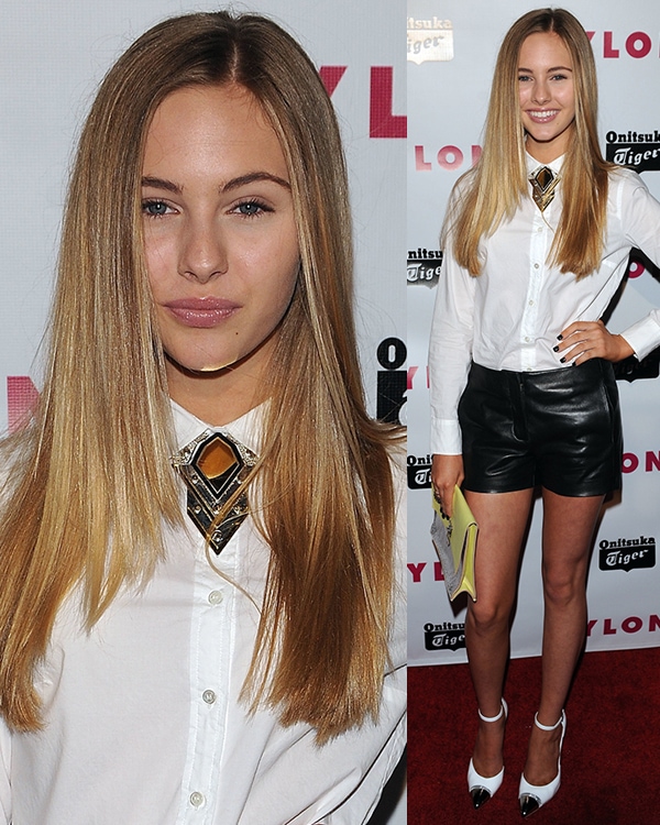 Ella Wahlestedt at Nylon Magazine Young Hollywood Party Ella Wahlestedt, known for her role in 'Army Wives,' exuded an edgy and stylish vibe in her black and white ensemble at Nylon Magazine's Young Hollywood Party