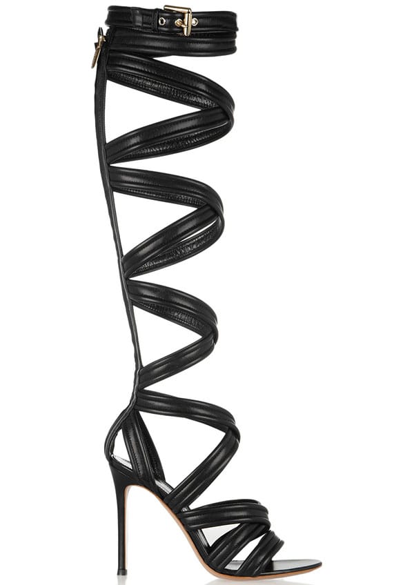 Gianvito Rossi Leather Gladiator Knee Sandals Gianvito Rossi Leather Gladiator Knee Sandals