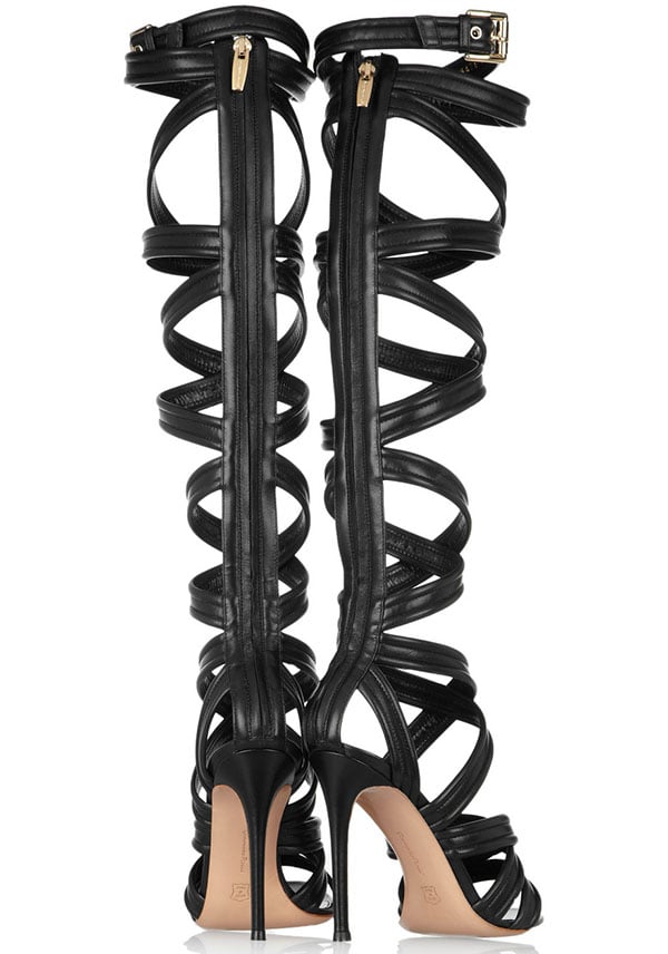Gianvito Rossi Leather Gladiator Knee Sandals Gianvito Rossi Leather Gladiator Knee Sandals