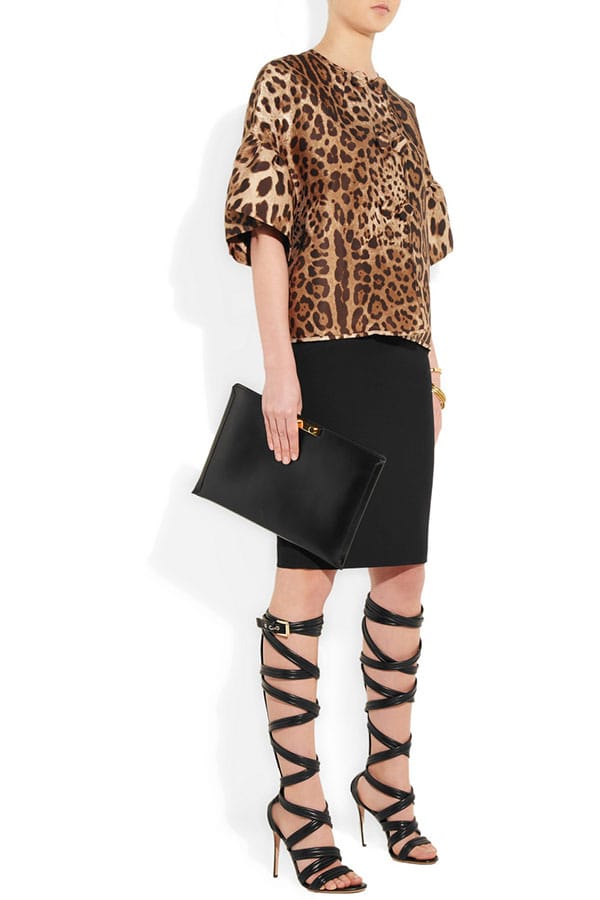 Gianvito Rossi Leather Gladiator Knee Sandals Gianvito Rossi Leather Gladiator Knee Sandals