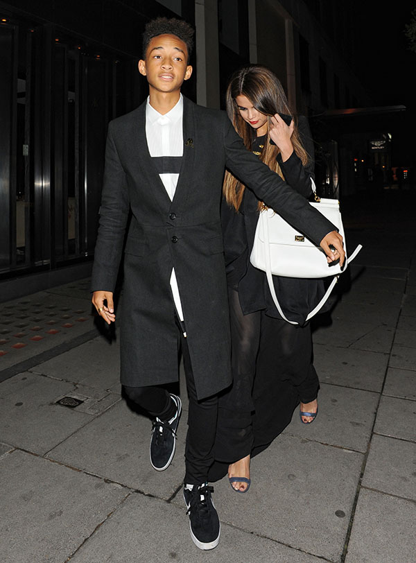 Jaden Smith and Selena Gomez leaving Hakkasan Restaurant