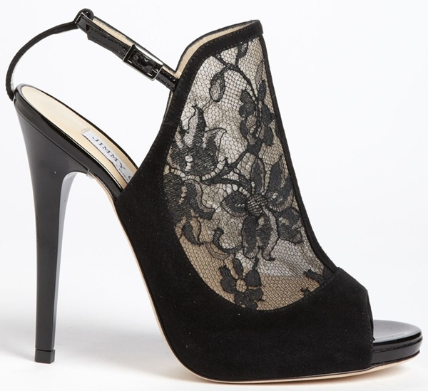 Jimmy Choo Maylen Lace Suede Platform Sandals