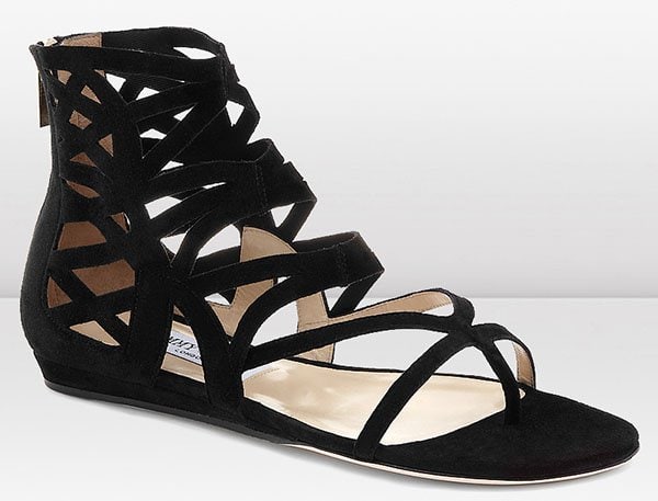 Jimmy Choo Vernie Sandals in Black Suede Jimmy Choo Vernie Sandals in Black Suede