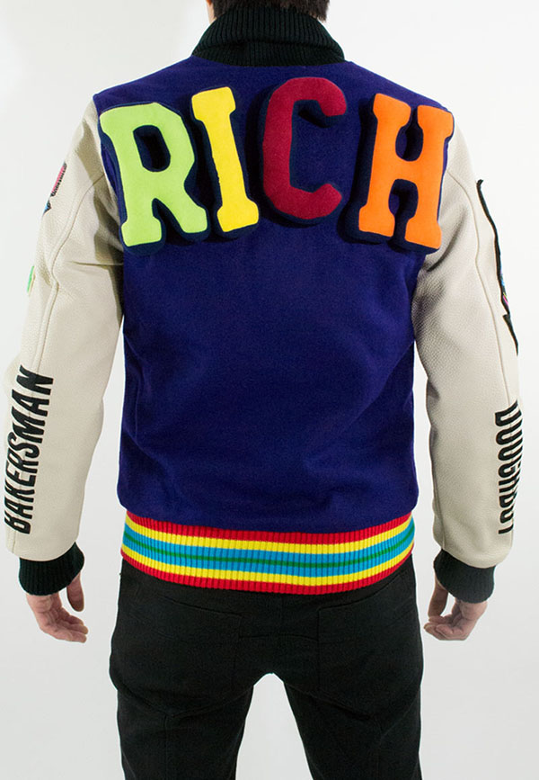 Joyrich x Dee Ricky Fall 2012 varsity jacket displays intricate 3D plush embroidery