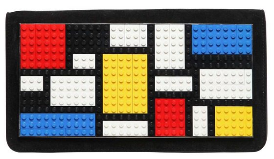 Art meets fashion with the Les Petits Joueurs Lego Mondrian Suede Clutch