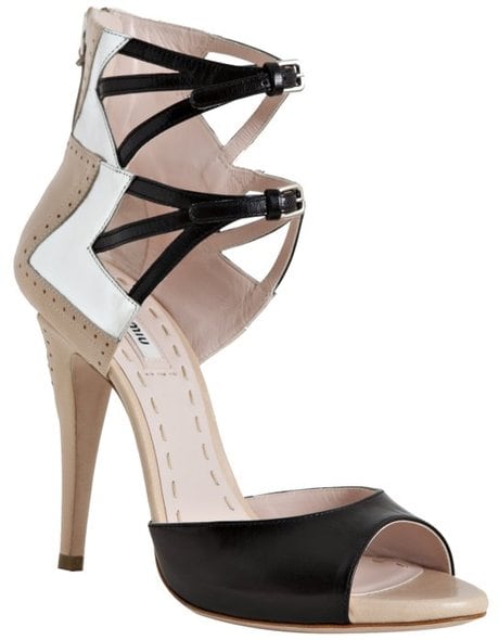 Miu Miu Nude Leather Double Ankle Strap Peep-Toe Pumps Miu Miu Nude Leather Double-Ankle-Strap Peep-Toe Pumps