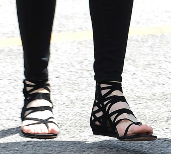 Nicole Kidman in Jimmy Choo Vernie Nicole Kidman rocking flat Jimmy Choo "Vernie" sandals in Cannes