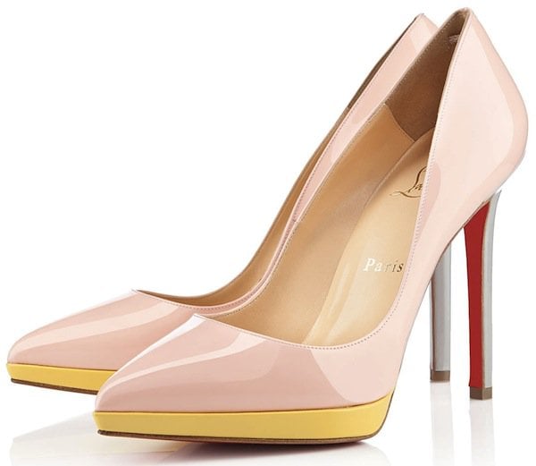 Christian Louboutin Pigalle Plato Nude Yellow