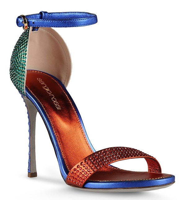 Sergio Rossi "Flashy" Sandals in Rust Sergio Rossi Flashy Sandals in Rust