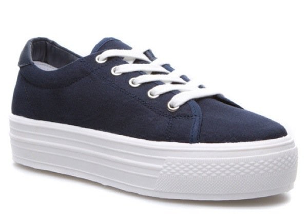 Platform Sneakers in Navy