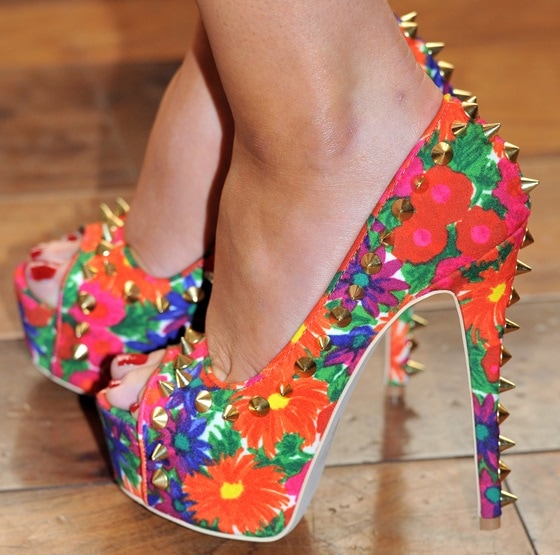 Chantelle Houghton's Carvela Garland studded platform pumps