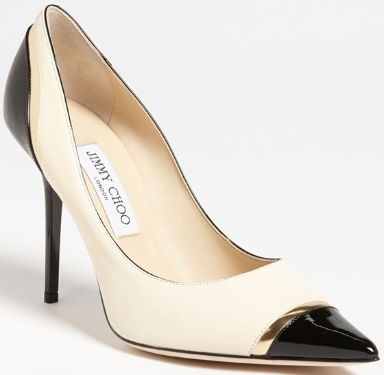 Jimmy Choo "Lumina" Cap-Toe Pumps