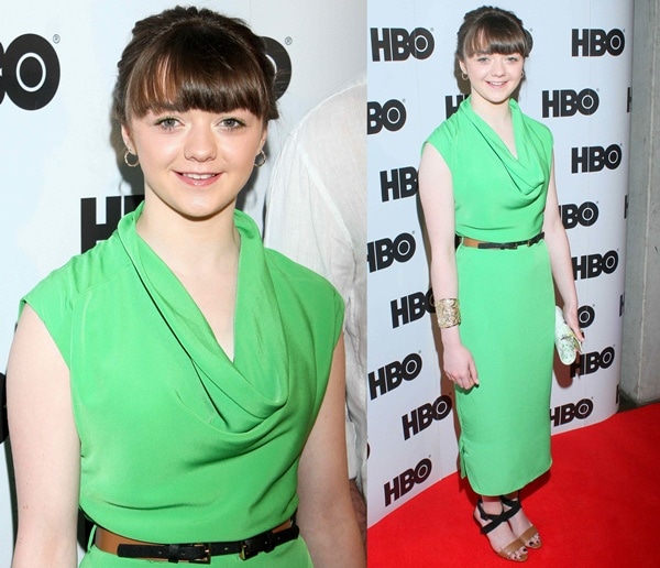 A fresh-faced Maisie Williams attends a 'Game of Thrones' press event in Warsaw, Poland, showcasing her early fashion potential on May 15, 2013
