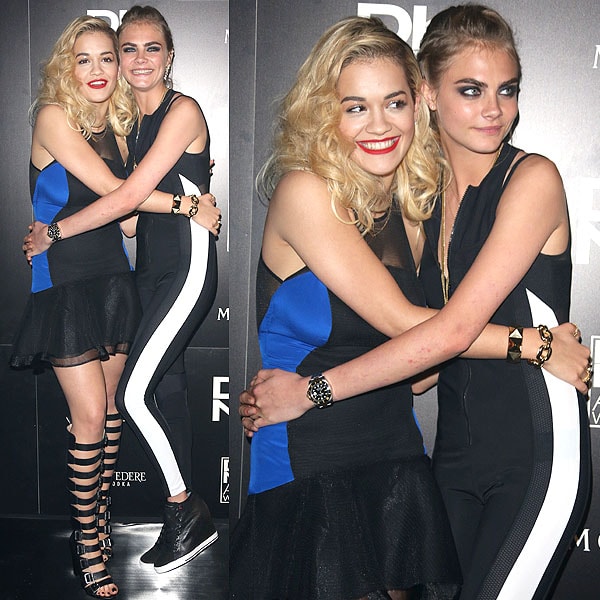 Rita Ora and her best friend, Cara Delevingne, struck a pose together at the #DKNYArtworks event on Wednesday, June 12, in London, England