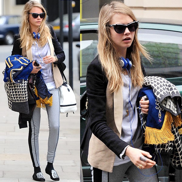 Cara Delevingne wears Mara Mine slippers