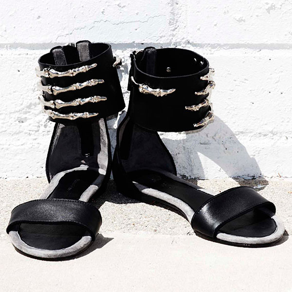 Mara Mine "Montana Skull Hand" Sandals