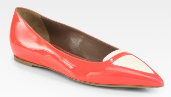 Tabitha Simmons Alexa Bicolor Flats Coral
