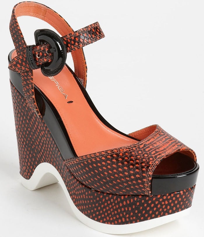 Via Spiga Aubrey Peep Toe Platform Wedge Sandals