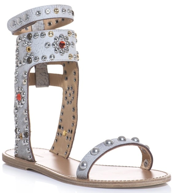 Isabel Marant "Caroll Elvis" Flat Sandals in White