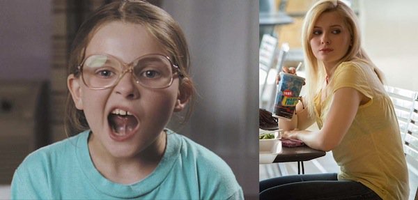 Abigail Breslin's transformation from child star to young adult actress is evident in these side-by-side images, from her early years on screen to her later roles in film and television