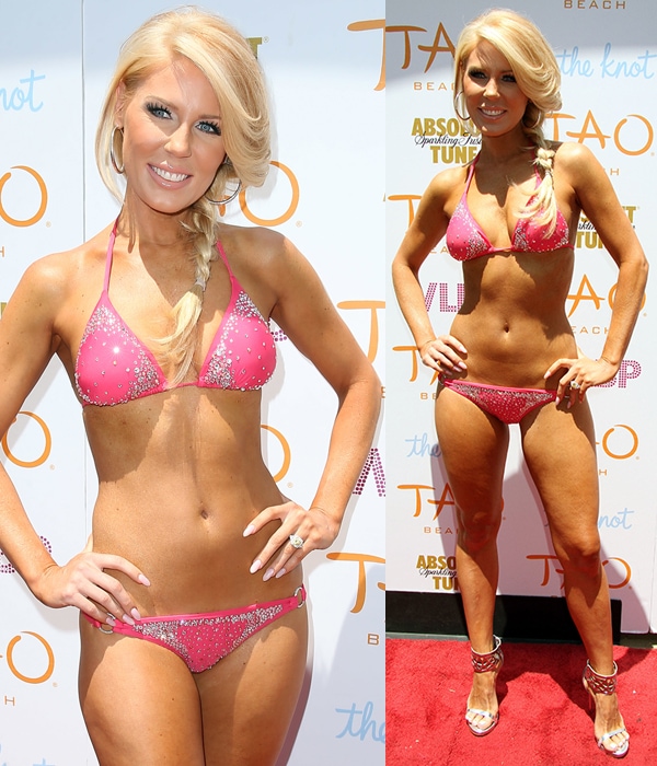 Gretchen Christine Rossi wore a two-piece bikini that left little to the imagination