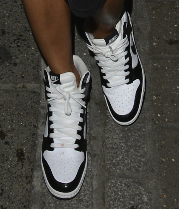 Nicole Scherzinger rocks Nike Dunk Sky Hi sneaker wedges