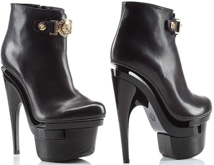 Versace "Signature" Platform Booties