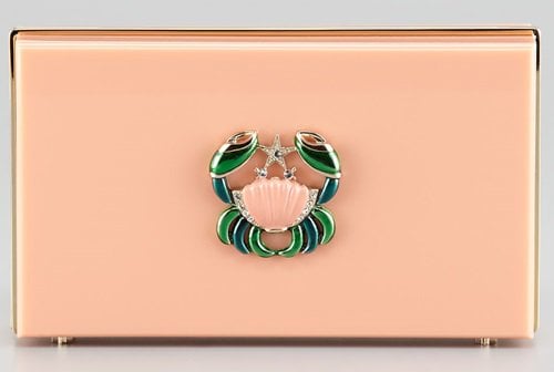 Charlotte Olympia Pandora Cancer Zodiac Clutch in Blush