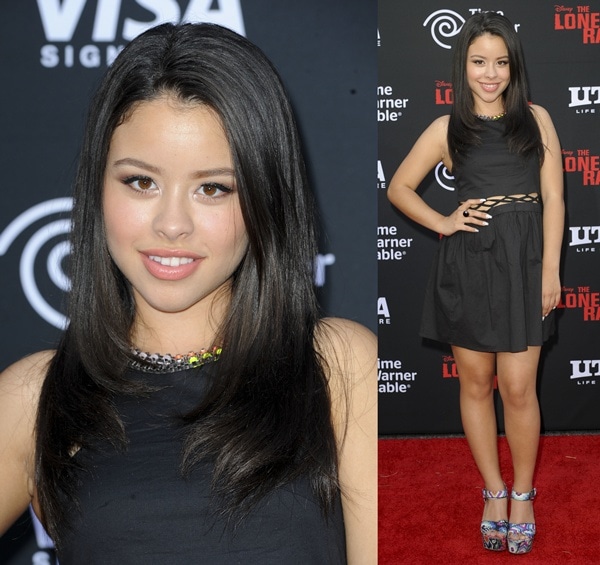 Cierra Ramirez at the world premiere of Disney's 'The Lone Ranger' in Anaheim, California, on June 22, 2013