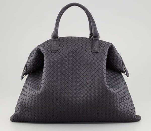 Featuring the house’s iconic woven leather, this spacious convertible tote transitions effortlessly from structured carryall to relaxed hobo-style bag