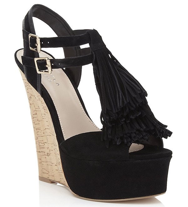 Carvela Kurt Geiger "Kola" Wedge Sandals in Black