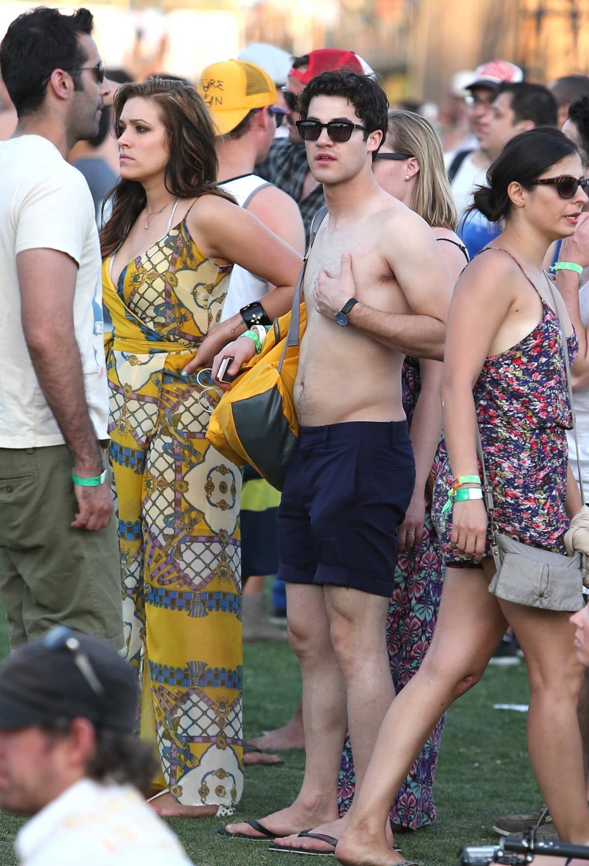 Darren Criss and Mia Swier attend day 2 of the 2013 Coachella Valley Music Arts Festival