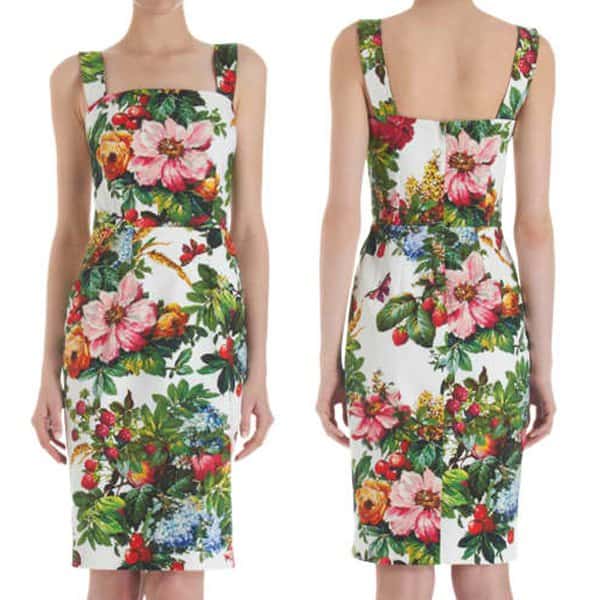 Showcasing timeless elegance, the Dolce Gabbana Floral Day Dress features intricate floral designs perfect for any summer occasion
