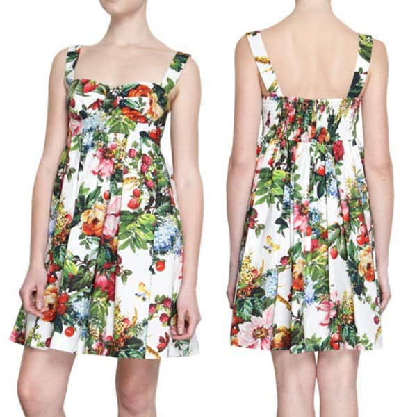 Capture the essence of spring with this Dolce Gabbana floral babydoll dress, priced at $1,495