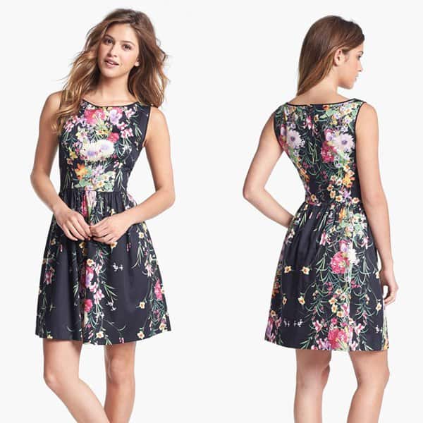 Ivy Blu for Maggy Boutique Print Fit Flare Dress