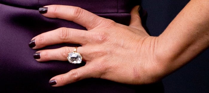 Jennifer Aniston's huge diamond engagement ring